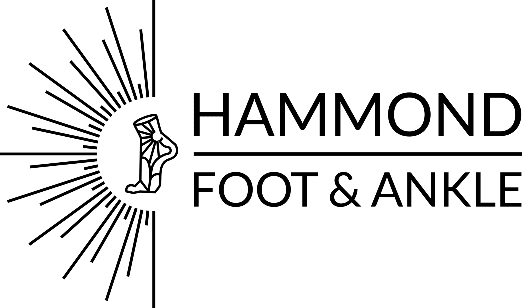 A green background with the words hammond foot and ankle.
